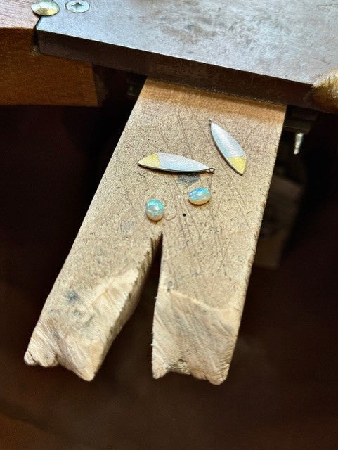 Hanging Opal Earrings