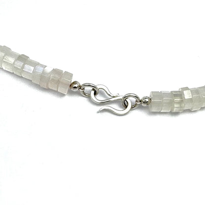 Moonstone Necklace with silver and gold beads