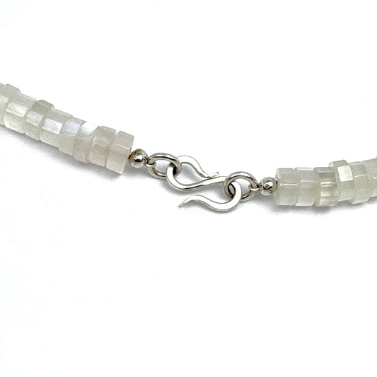 Moonstone Necklace with silver and gold beads