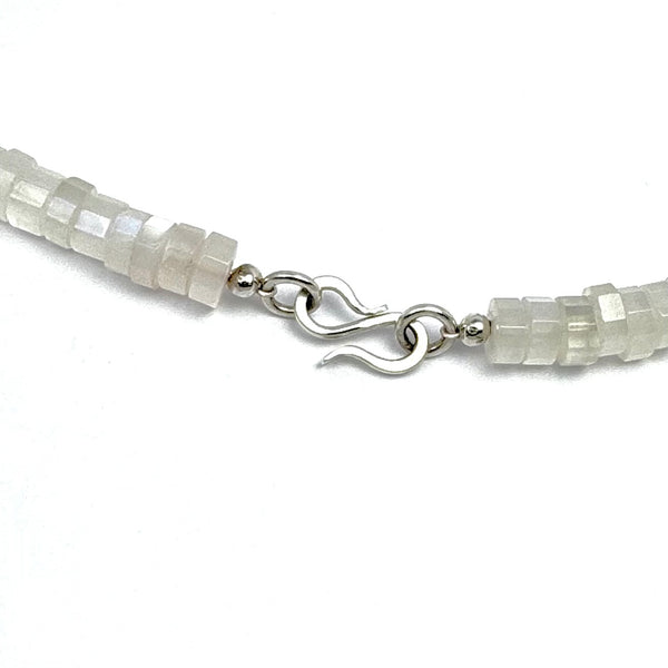 Moonstone Necklace with silver and gold beads