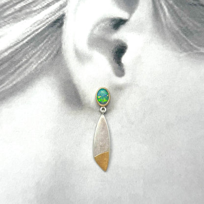 Hanging Opal Earrings