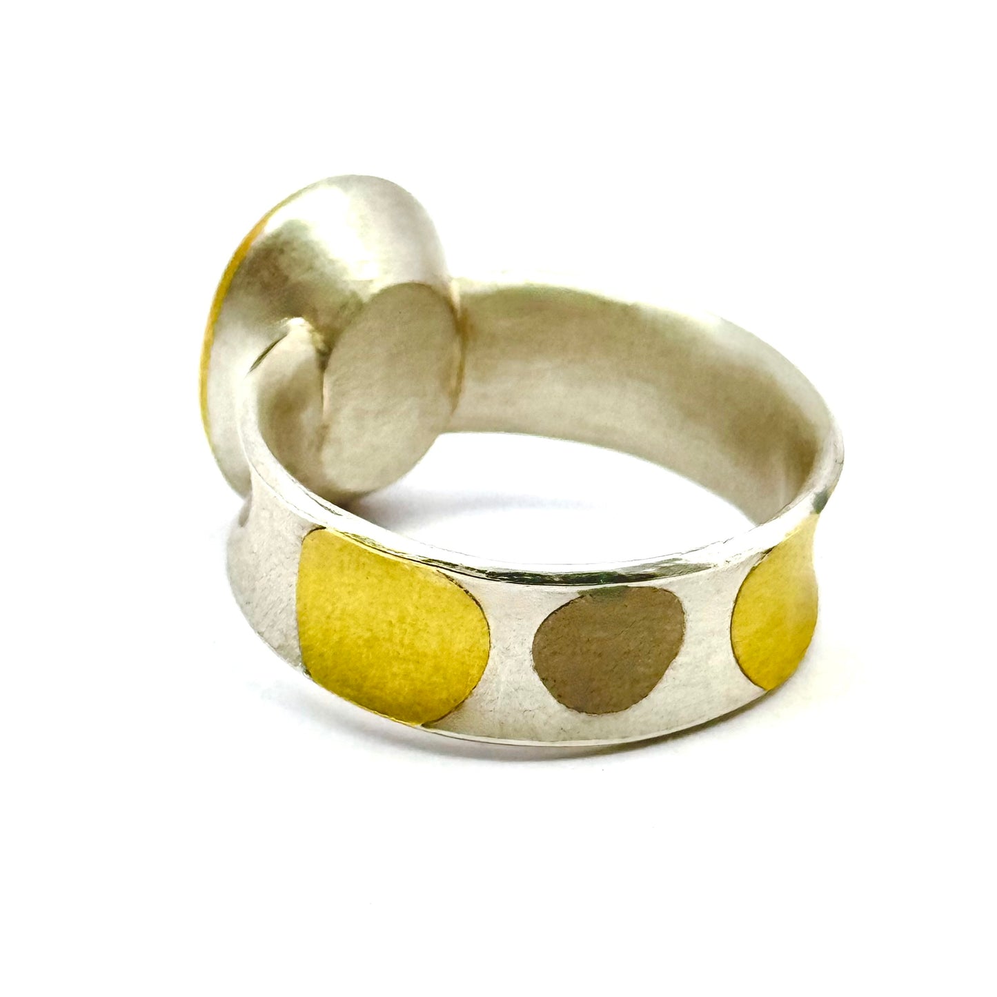 Pyrite in Quartz Statement Ring