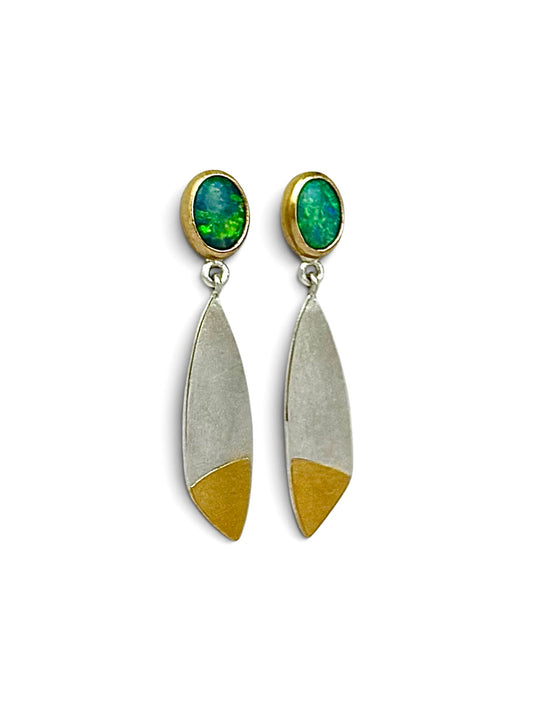Hanging Opal Earrings