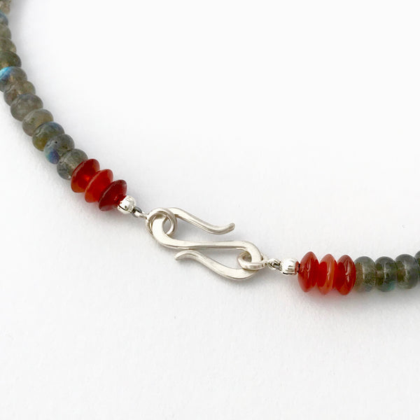 Labradorite Necklace triangular pendant