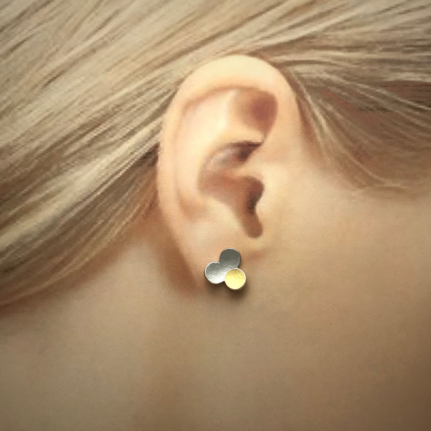 Silver Clover Stud Earrings
