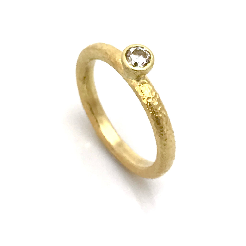 Golden Diamond Ring
