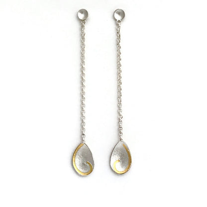 Hanging Spiral Earrings