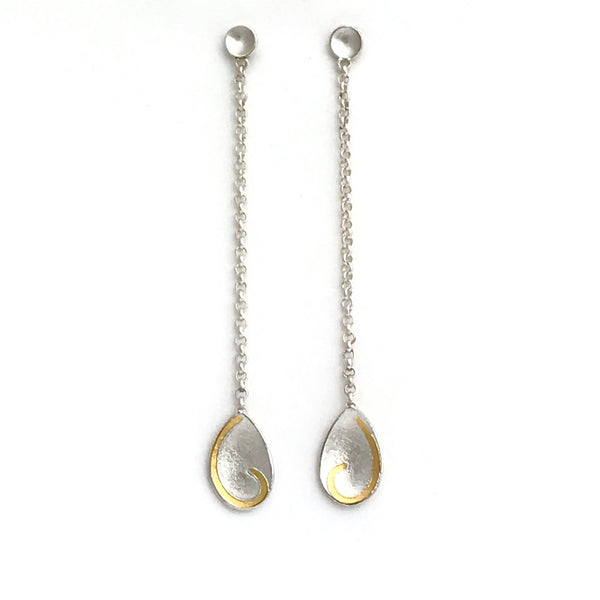 Hanging Spiral Earrings