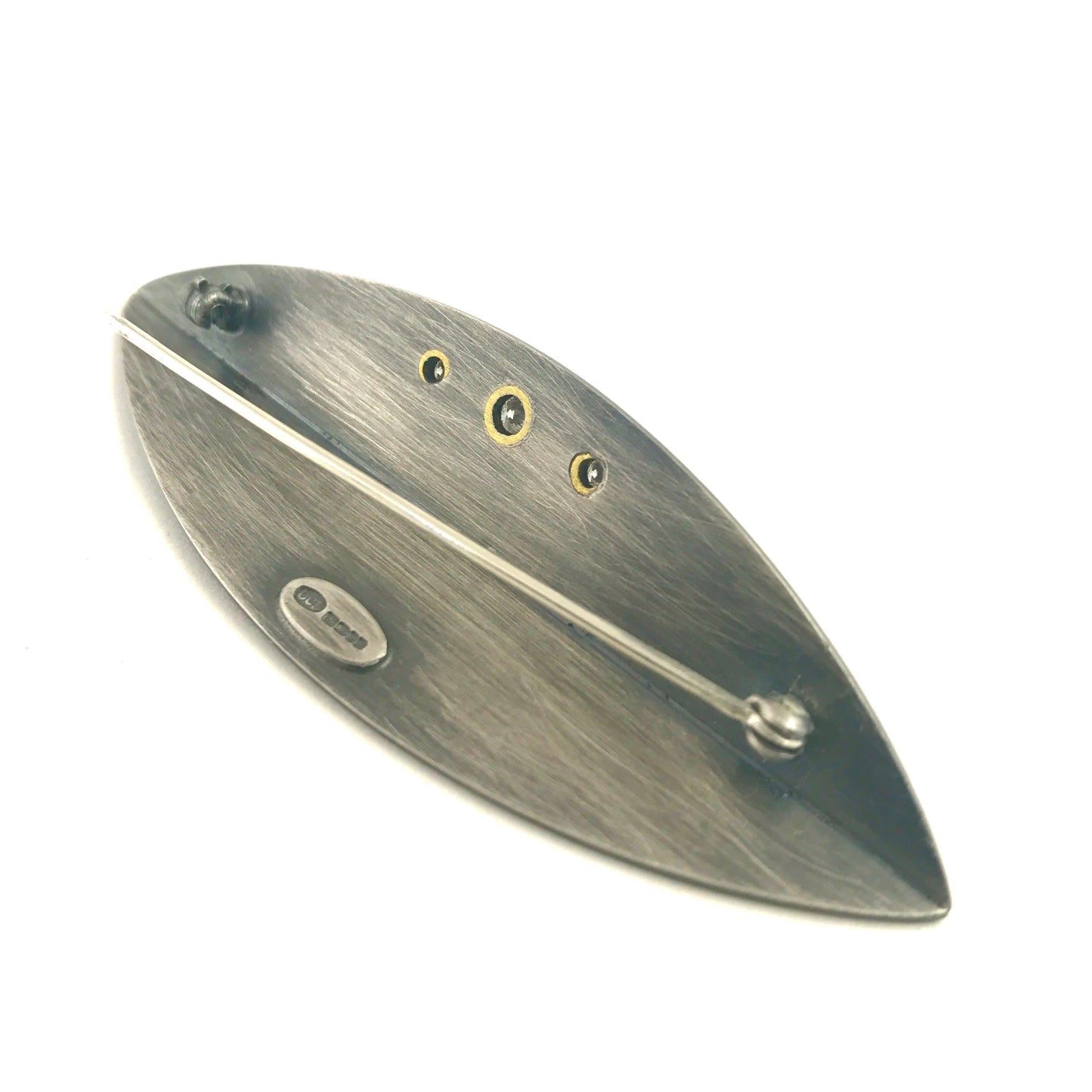 Oxidised Leaf Brooch